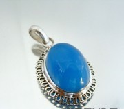 Colgantes onix azul de plata de ley